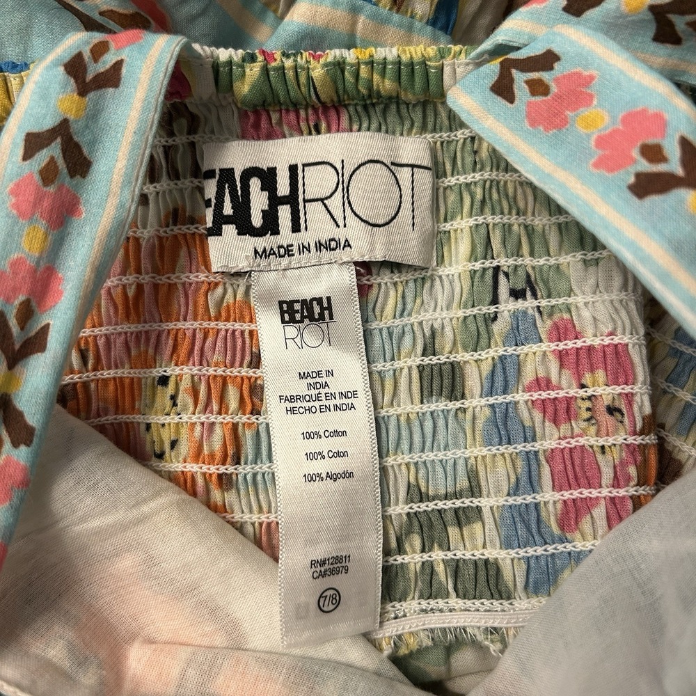 Beach Riot Girls Floral Maxi Dress in White, Green, Blue, Pink, Yellow, Orange - Picture 9 of 9